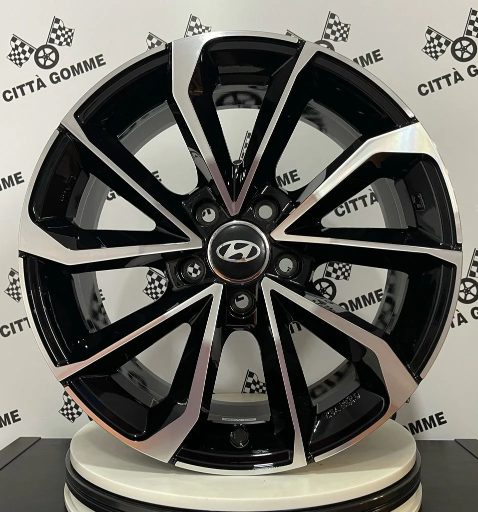 Set 4 Cerchi in lega Msw42 per Hyundai iX20 iX35 i30 i40 Kona Ioniq Tucson Nexo Santa Fe Trajet Sonata