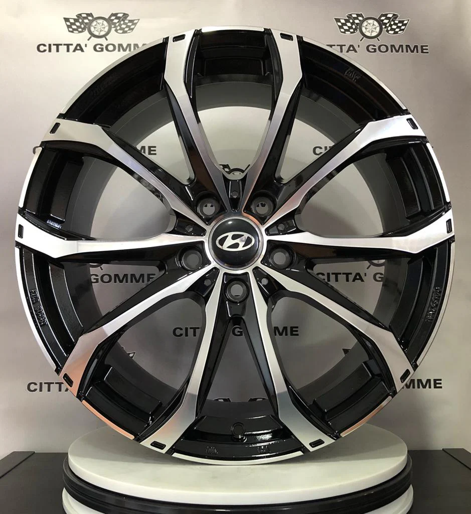 Set 4 Cerchi in lega Msw48 per Hyundai iX20 iX35 i30 i40 Kona Ioniq Tucson Nexo Santa Fe Trajet Sonata