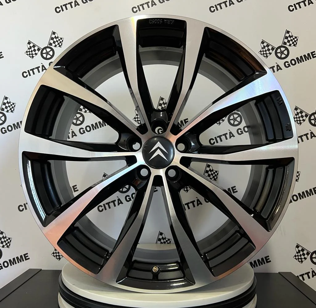 Set da 4 Cerchi in lega Wolf per Citroen C4 Grand C4 Picasso Spacetourer C5 Aircross DS7 Crossback Berlingo